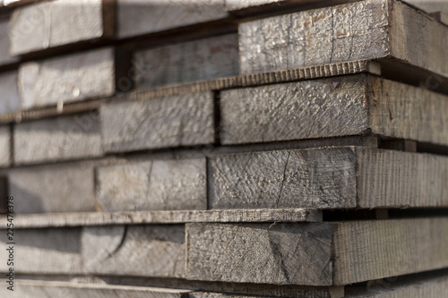 stack of tropical hardwood