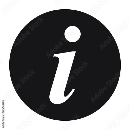 Information sign icon, info icon, letter i vector illustration