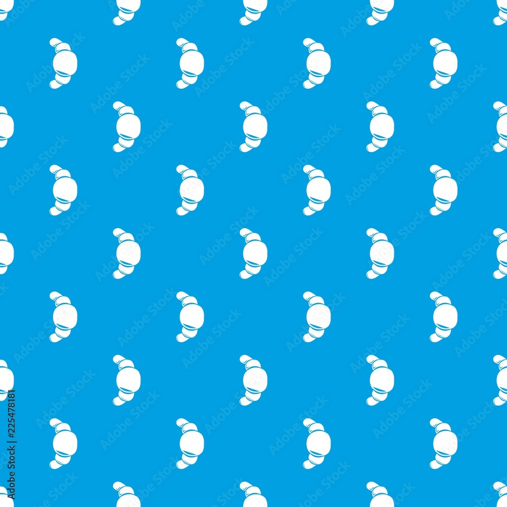 Croissant pattern vector seamless blue repeat for any use Croissant pattern vector seamless blue repeat for any use