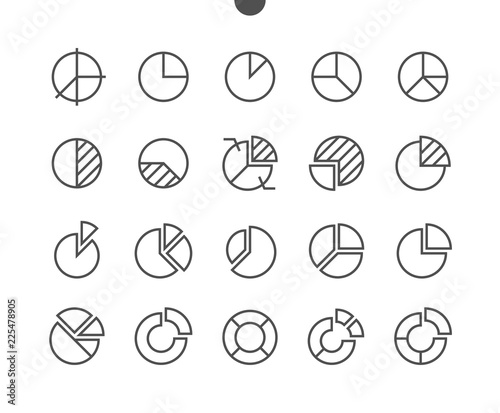 Charts UI Pixel Perfect Well-crafted Vector Thin Line Icons 48x48 Grid for Web Graphics and Apps. Simple Minimal Pictogram Part 1-4