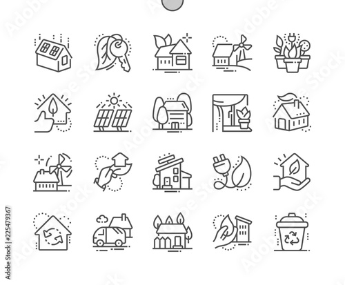 Green house Well-crafted Pixel Perfect Vector Thin Line Icons 30 2x Grid for Web Graphics and Apps. Simple Minimal Pictogram