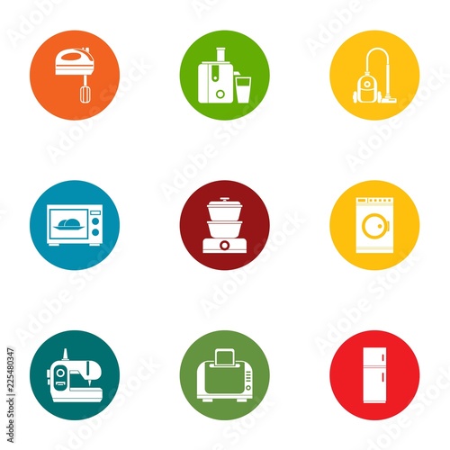 Technical aid icons set. Flat set of 9 technical aid vector icons for web isolated on white background