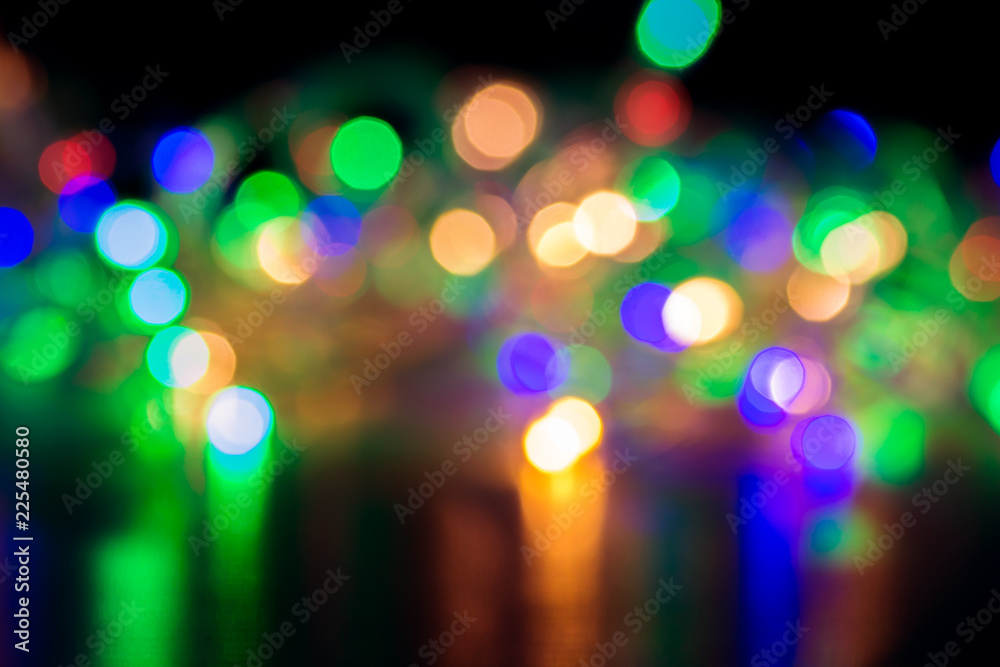 Abstract circles effect bokeh street lantern multi-colored Abstract circles effect bokeh street lantern multi-colored