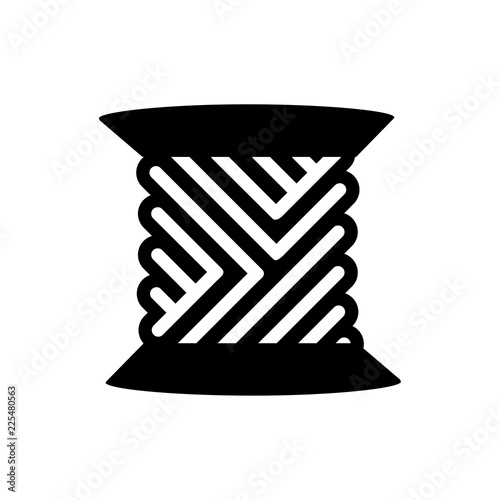 Spool of thread vector silhouette