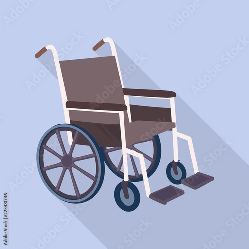 Medical wheelchair icon. Flat illustration of medical wheelchair vector icon for web design