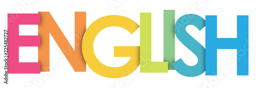 ENGLISH rainbow letters banner