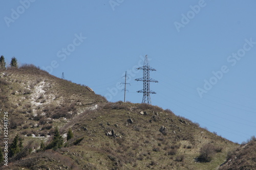 Medeo mountain Almaty spring in Kazakhstan energy station electricity