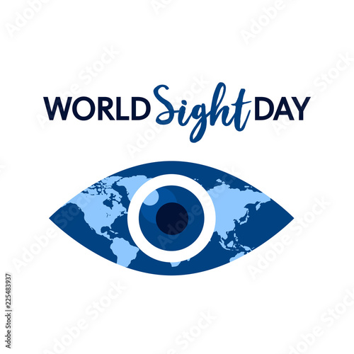 World sight day concept background. Flat illustration of world sight day vector concept background for web design