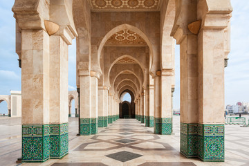 Stickers Marokko Hassan II-moskee aan kust Casablanca  © saiko3p