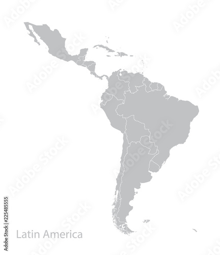 Map of Latin America. photo