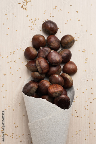 chestnuts in a paper cone photo