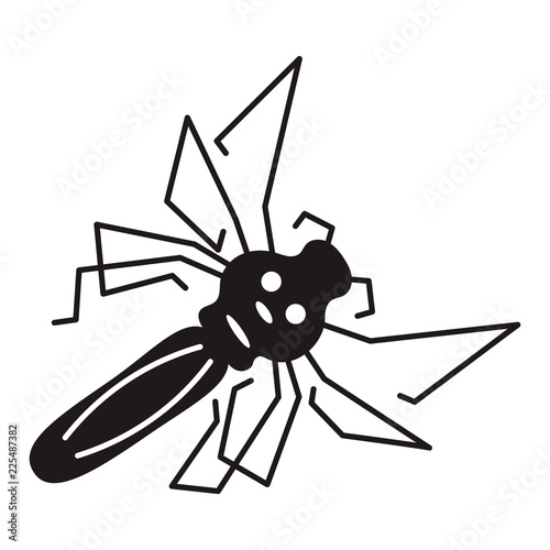 Mosquito icon. Simple illustration of mosquito vector icon for web design isolated on white background