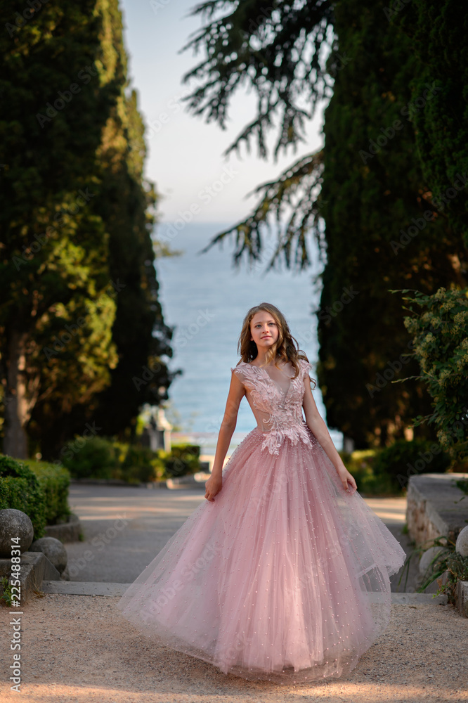 Beautiful girl in amazing dress outdoor. Wedding dress Beautiful girl in amazing dress outdoor. Wedding dress
