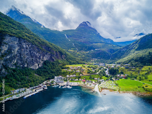 Geiranger at Geirangerfjord, Norway photo