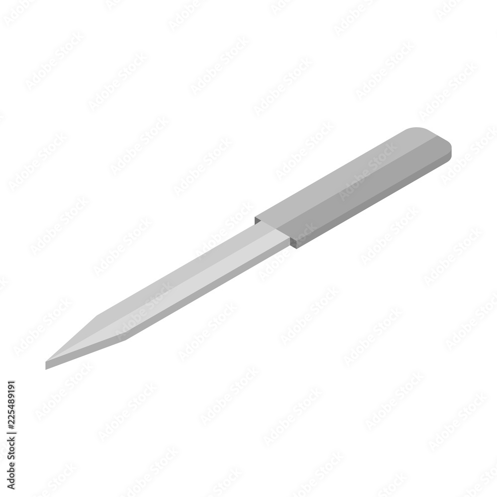 Kitchen knife icon. Isometric of kitchen knife vector icon for web design isolated on white background Kitchen knife icon. Isometric of kitchen knife vector icon for web design isolated on white background