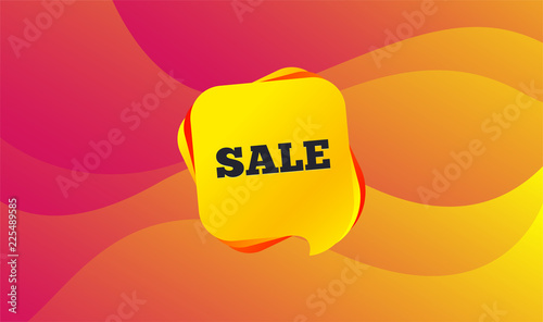 Sale sign icon. Special offer symbol. Wave background. Abstract shopping banner. Template for sale design. Vector