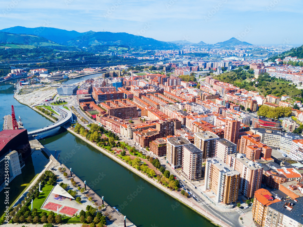 Bilbao aerial panoramic view, Spain