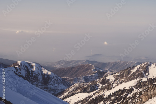 view of Alma ATA from the Tien Shan mountains. photo