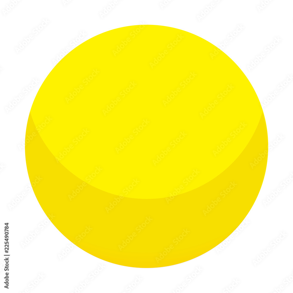 Yellow candy ball icon. Isometric of yellow candy ball vector icon for web design isolated on white background