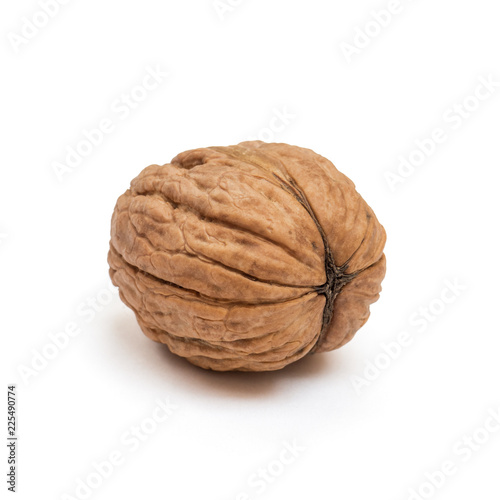 Organic walnut isolated on white background