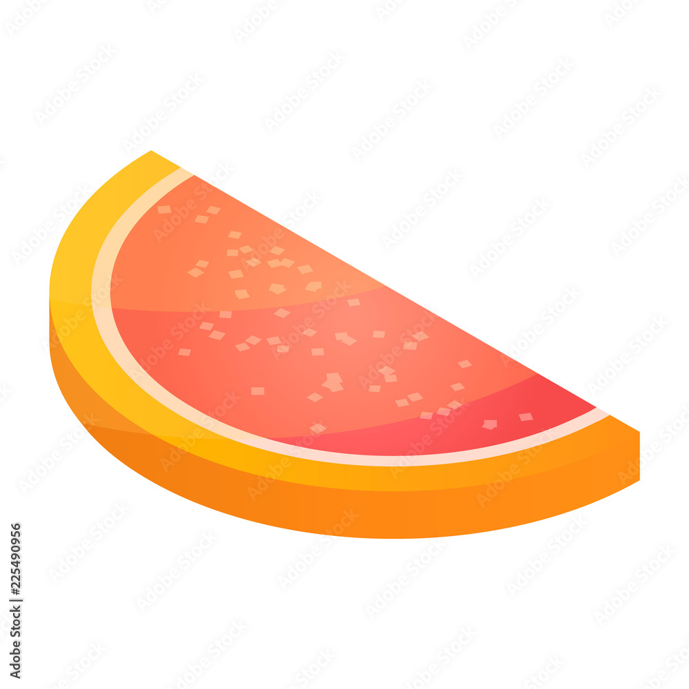 Jelly orange icon. Isometric of jelly orange vector icon for web design isolated on white background Jelly orange icon. Isometric of jelly orange vector icon for web design isolated on white background