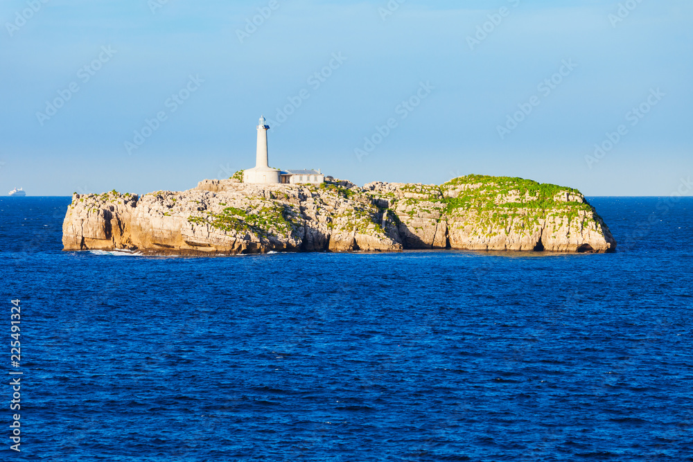 Mouro Island Lighthouse in Santander