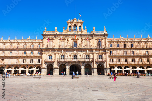 Plaza Mayor main square in Salamanca, Spain photo