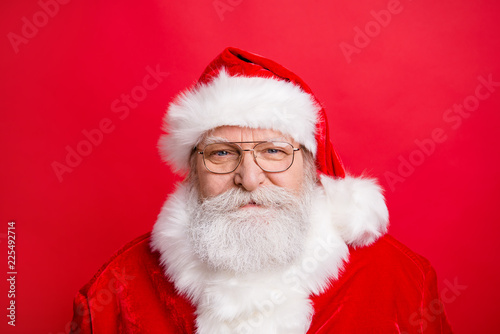 Holly jolly is coming! Close up portrait of stylish friendly cal