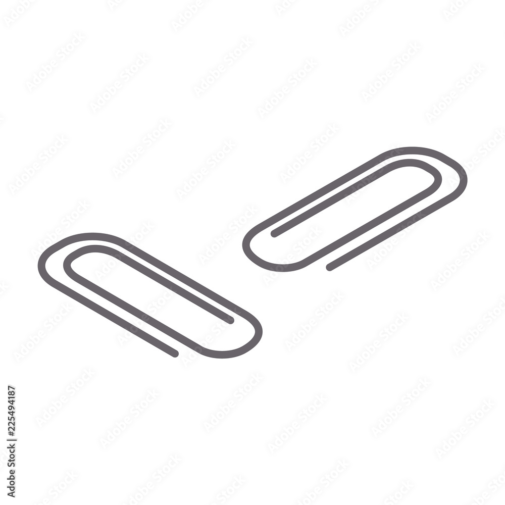 Office clip icon. Isometric of office clip vector icon for web design isolated on white background Office clip icon. Isometric of office clip vector icon for web design isolated on white background