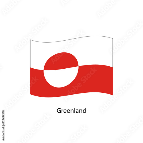 Flag of Greenland. Greenland Icon vector illustration photo