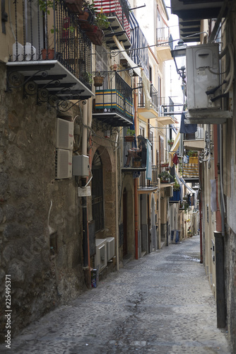 Cefalu, Italy - September 09, 2018 : View of the streets of Cefalu © simona