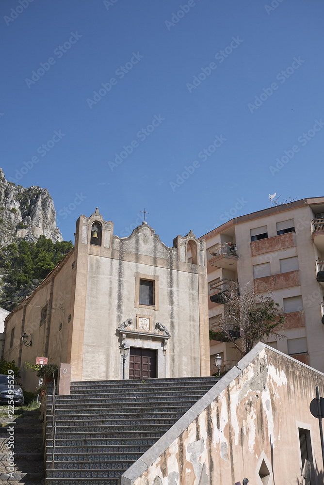Naklejka premium Cefalu, Italy - September 09, 2018: View of Saint Mary of Jesus Church