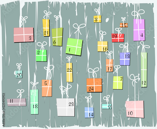 Weihnachtskalender mit kleinen Geschenken