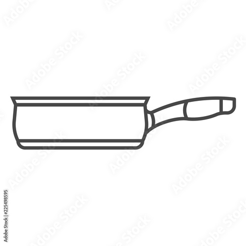 Soup pan icon. Outline soup pan vector icon for web design isolated on white background