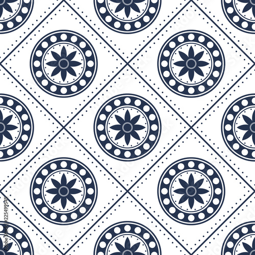Moroccan style seamless tile pattern vector design