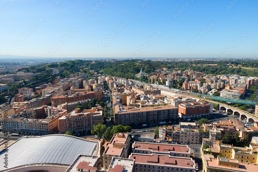 Rome from the top of the cupola in Vatican city / バチカンからローマ市街を臨む