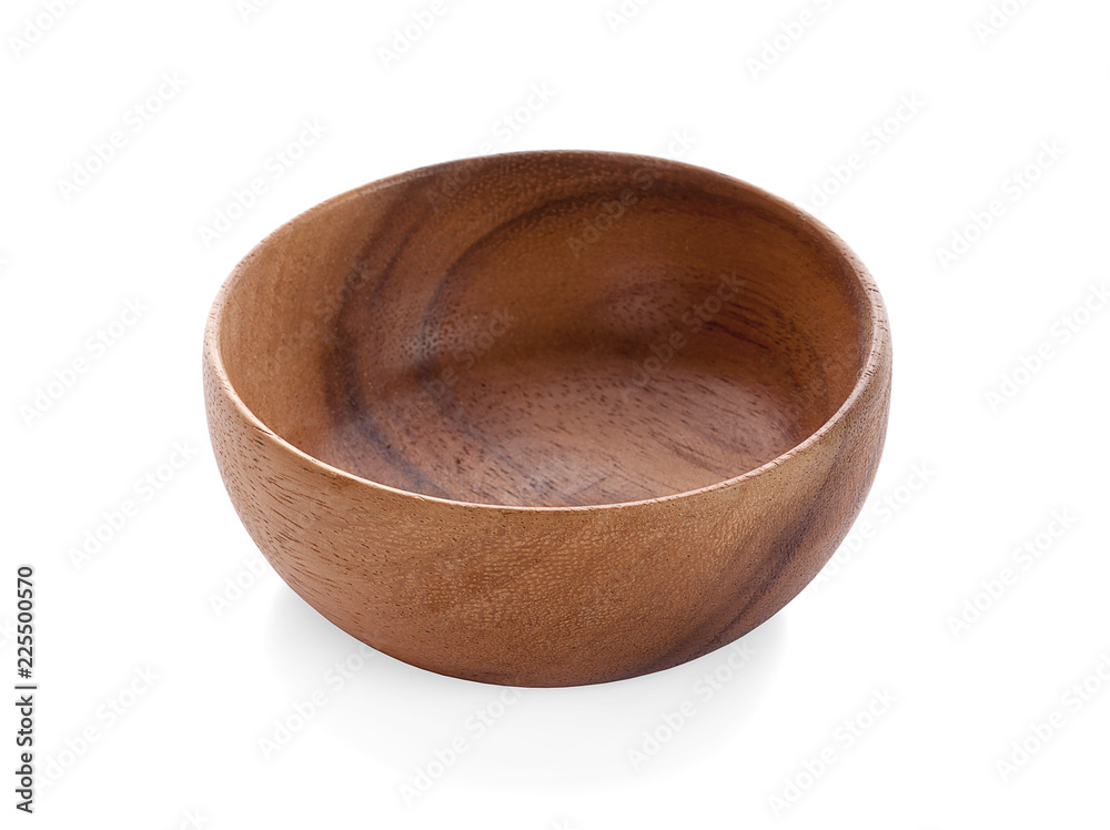 wooden bowl on white background wooden bowl on white background