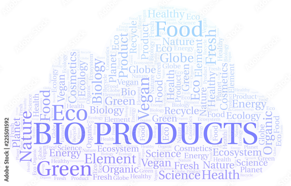 Obraz premium Bio Products word cloud.