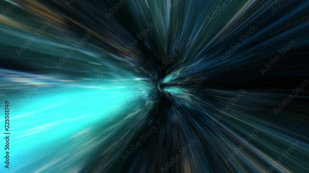 Time-space vortex tunnel loop animation