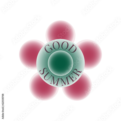 Slogan print with stylish picture on a good summer. Vector EPS10