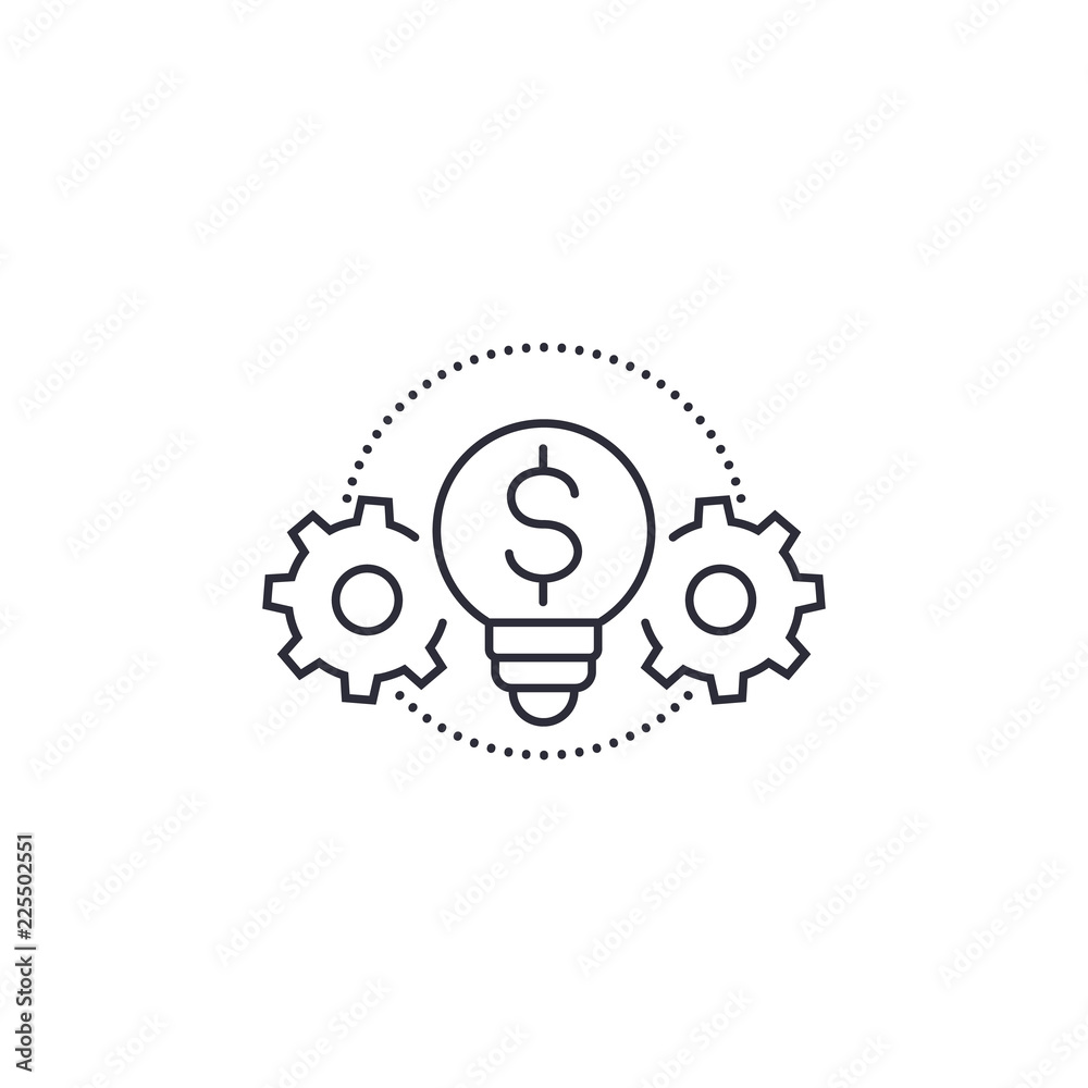 innovations, financial technology line icon innovations, financial technology line icon