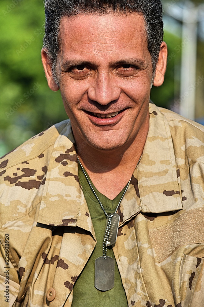 Smiling Military Male Soldier