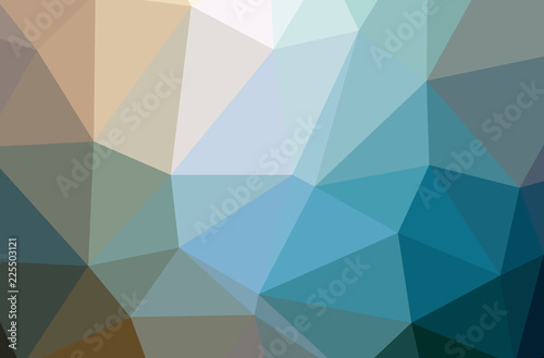 Illustration of beautiful blue low poly background.