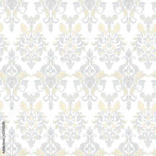 Seamless vintage vector background. Vector floral wallpaper baroque style pattern 
