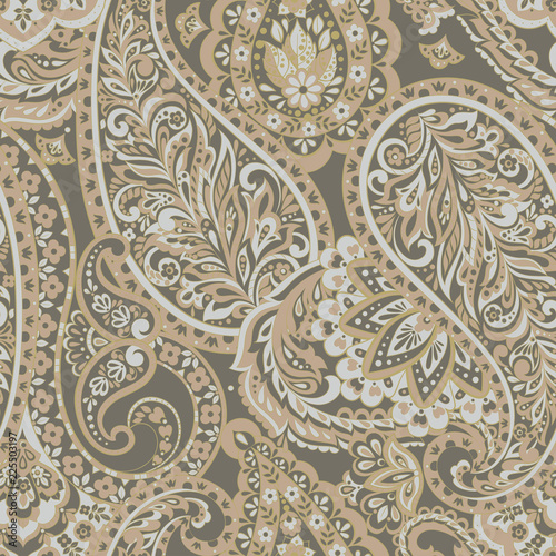Seamless Paisley pattern. Floral vector illustration 