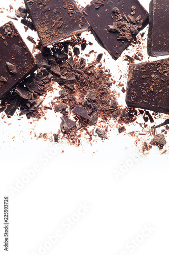 Background of chocolate pieces