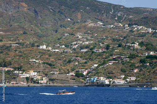 Morning scene of the cioy of Lipari. Sicilia, Italy. July, 2008. photo