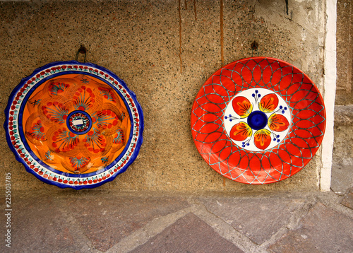 Souvenirs at the flea market on Lipary island. Sicilia, Italy, July, 2008. photo