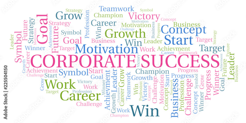 Corporate Success word cloud. Corporate Success word cloud.