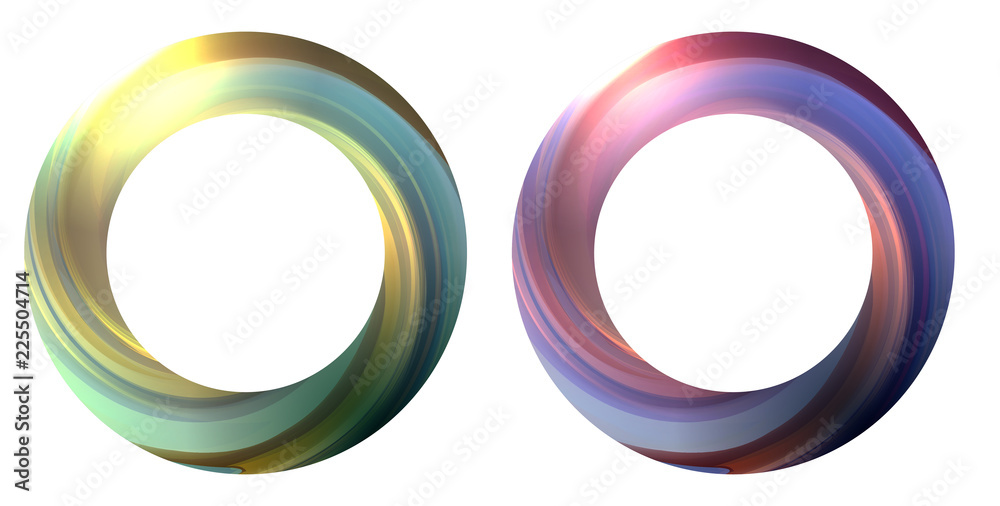 Set of round banner with swirling multicolor whirlpool. The object is separate from the background. Vector element for banners, flyers and your designs. Set of round banner with swirling multicolor whirlpool. The object is separate from the background. Vector element for banners, flyers and your designs.